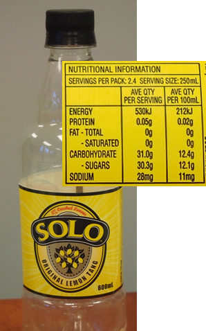 Solo Lemon Tang bottle